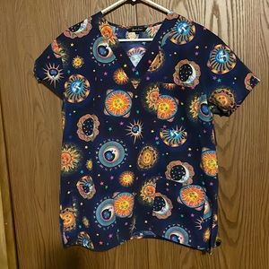 Just Love Celestial Scrub Top -L